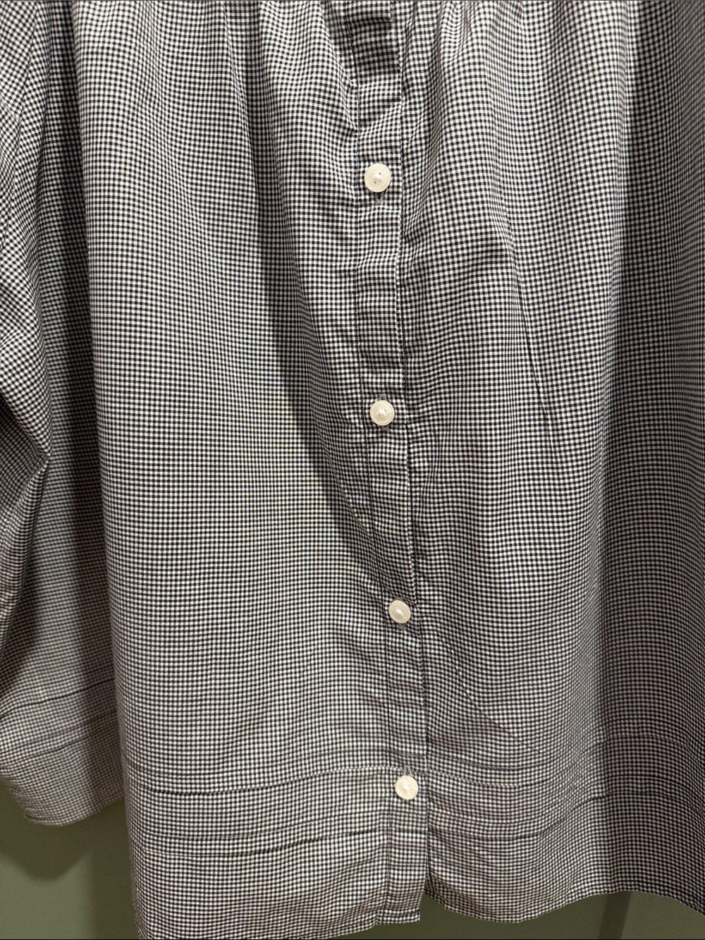 LOFT Gingham Pintucked Puff Sleeve Blouse - NWT - Picture 5 of 8